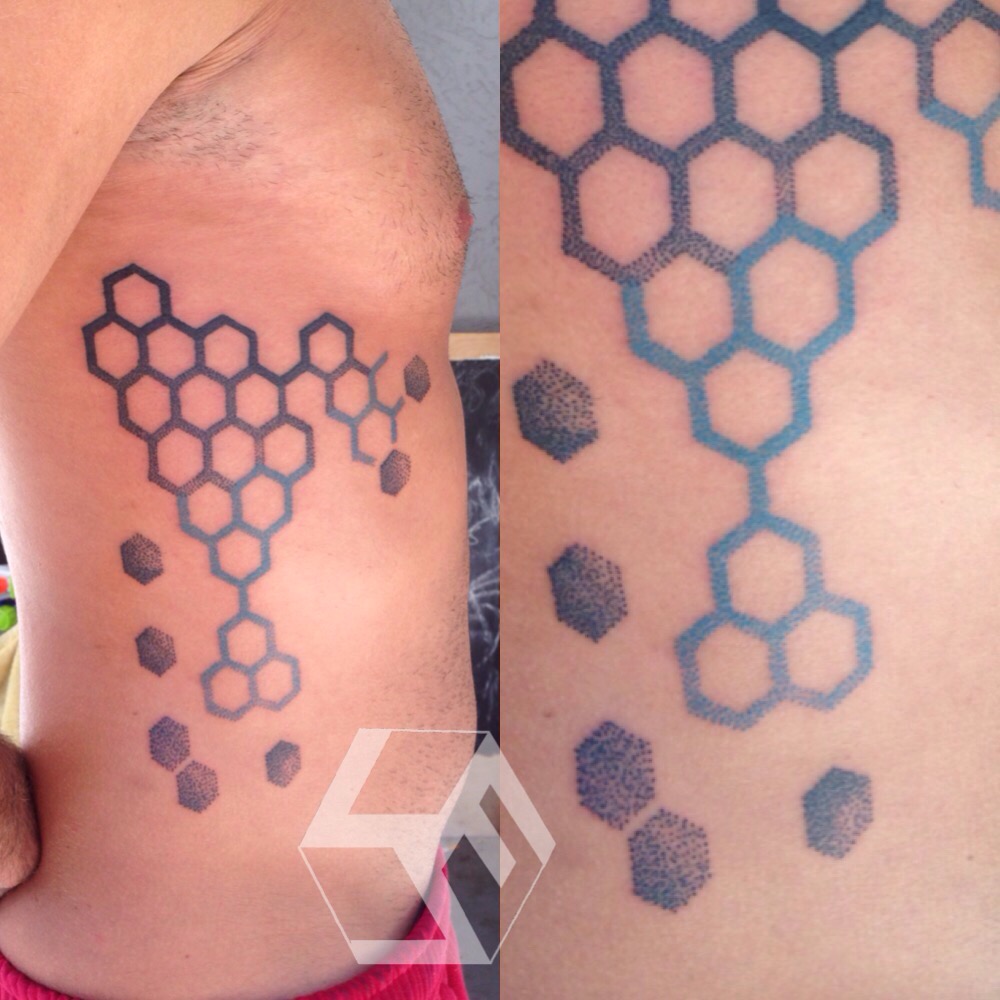 80 Honeycomb Tattoo Designs For Men  Hexagon Ink Ideas  Hexagon tattoo Honeycomb  tattoo Tattoo designs men